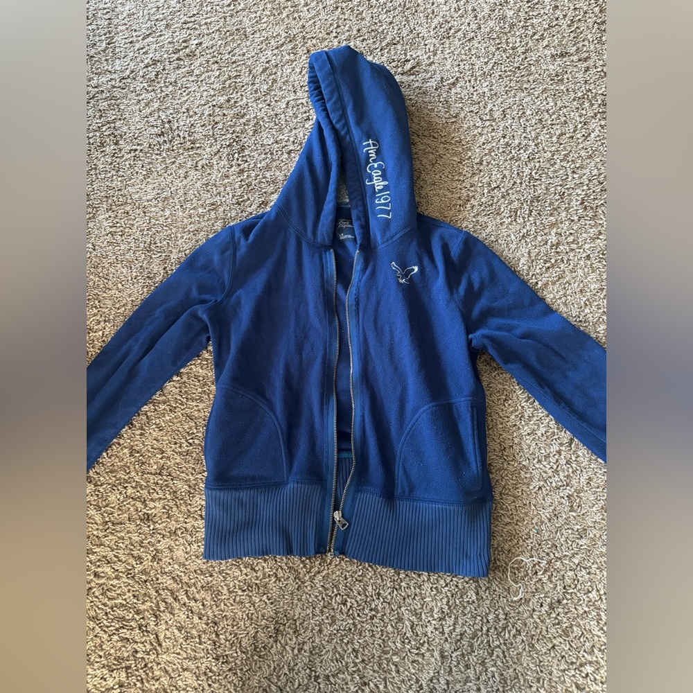 American Eagle Outfitters Blue Athletic Hoodie